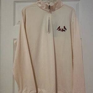 St. Louis Cardinals Beige Quarter-Zip Pullover